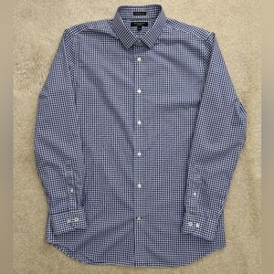 Banana Republic non-iron dress shirt large blue white